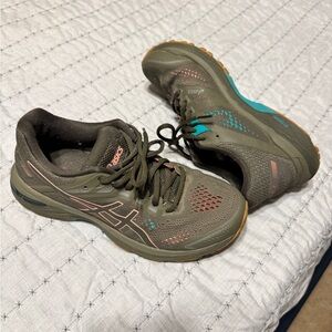 ASICS Women's Sneakers - Olive and Teal